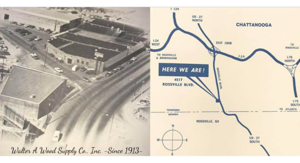 Antique image & Map of Walter A Wood